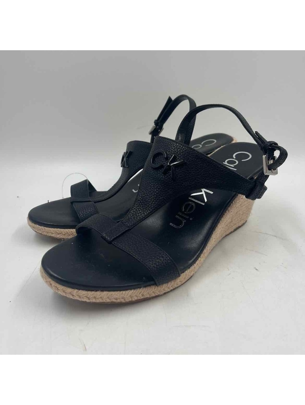 Calvin Klein Women's Shoe Size 9 Black Textured Sandals